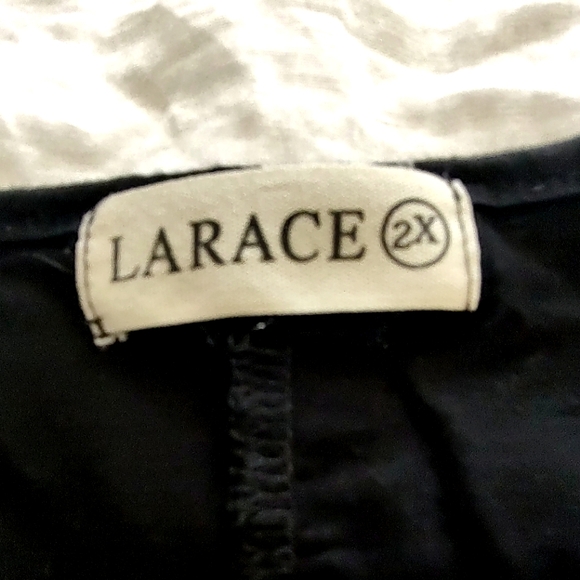 LORACE Sz 2X BLACK 3/4 SLEEVE TUNIC SWING TANK - Picture 5 of 5